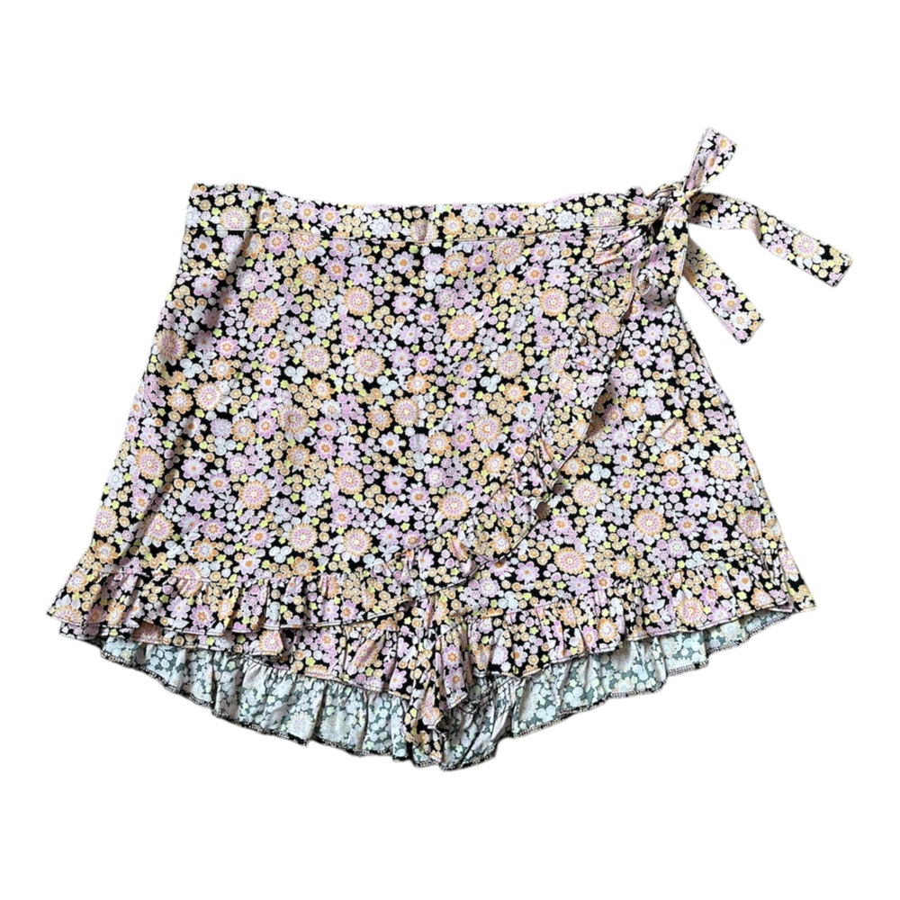 Primark Women Floral Wrap Skirt with Ruffle Detail Size 10 (M)